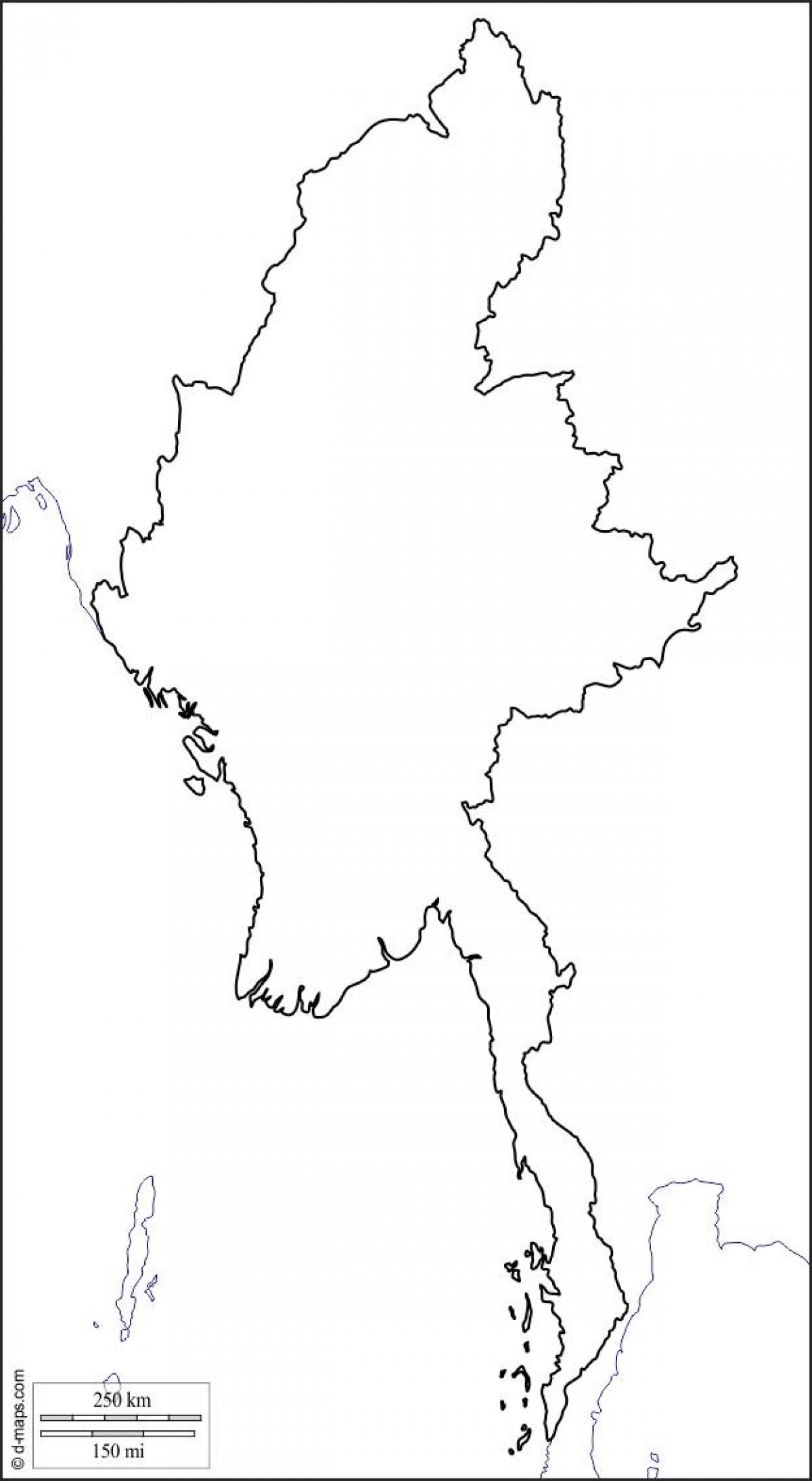 지도 drawin 미얀마