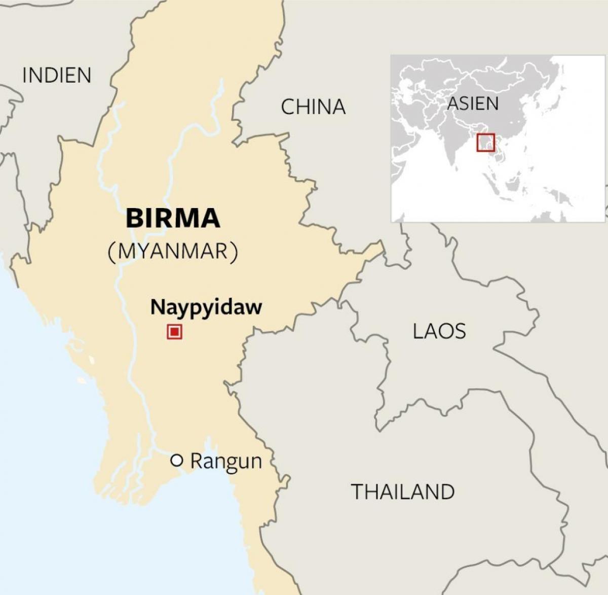 를 찾 미얀마에는 세계 지도