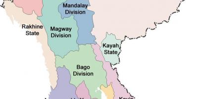 미얀마 states 지도