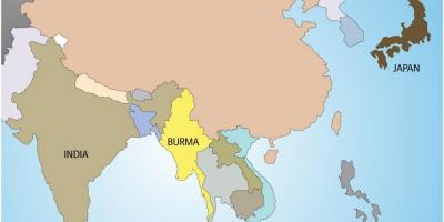 미얀마에서는 세계 지도
