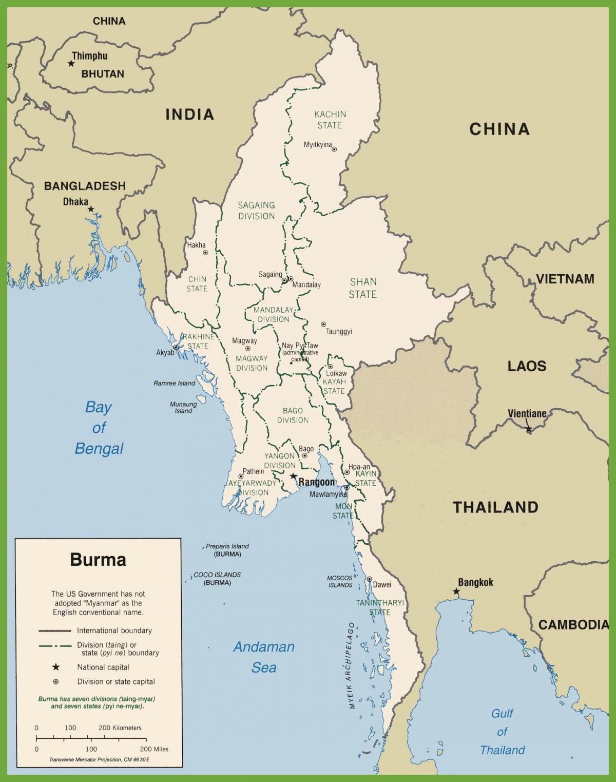 미얀마 정치 지도
